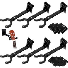 6/12Pcs Guitar Hanger Wall Mount with Slat Ad...