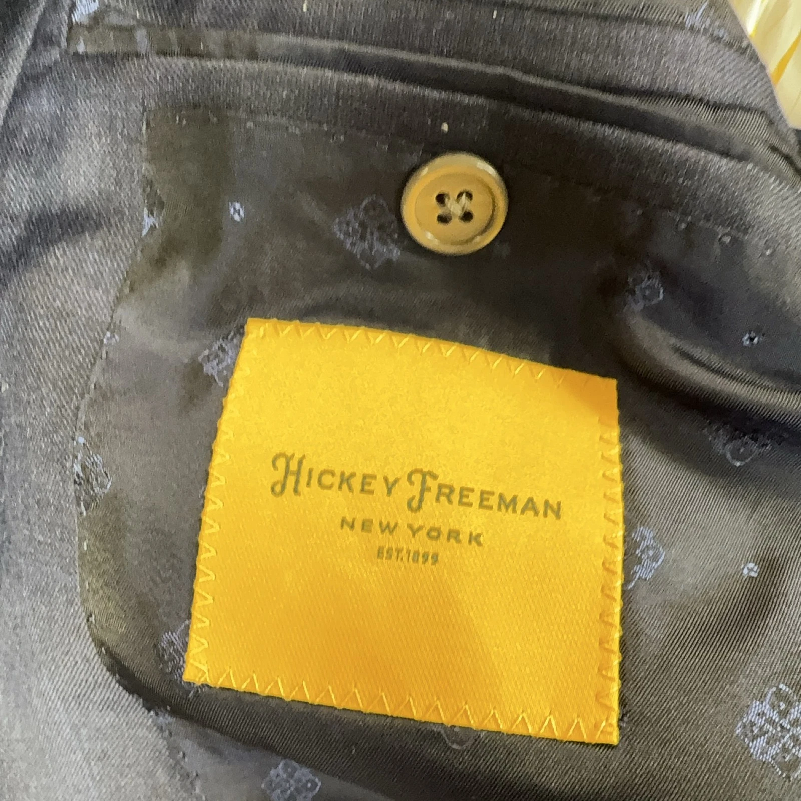 Hickey Freeman Tasmanian Super 150's Blazer Men's Blue Wool Tweed Formal Jacket - product detail image 6
