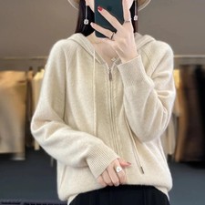 New Cashmere Sweater Women's Hooded Cardigan Casual Coat TOPS OUTWEAR M-L-XL