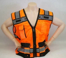 NEW Radians Radwear Type R Class 2 SV65 Heavy Duty Surveyor Vest Orange (XL)