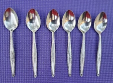 6-Stainless Silverware, STYLECRAFT, SYF2 JAPAN TEASPOONS 6 3/8"
