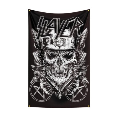 Slayer Thrash Metal Band Flags Tapestry Wall Hanging Banner Poster Decor 3x5Ft