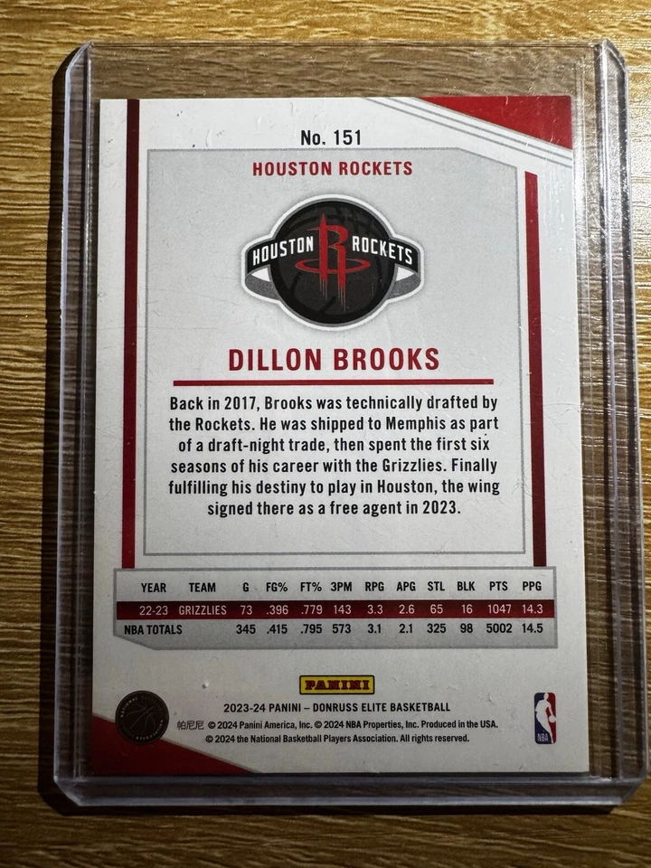 2023-24 Donruss Elite #151 Dillon Brooks Blue #/99 - Image 3 of 3
