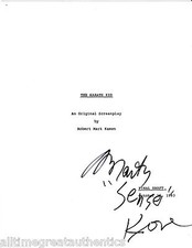 MARTIN KOVE SIGNED THE KARATE KID 'SENSEI KREESE' FULL MOVIE SCRIPT w/COA PROOF