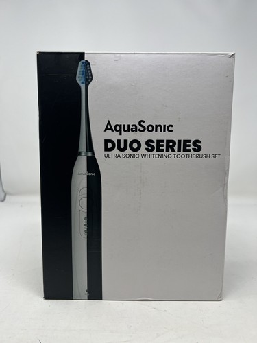 AquaSonic Duo Series Pro DP2 Black White Ultrasonic UV Whitening Toothbrush  - Picture 1 of 2