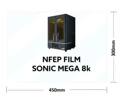 NFEP Film für Phrozen Sonic Mega 8K/8Ks 3D Resin Drucker, 0,15x300x450mm
