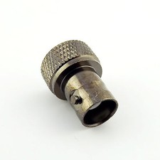 RF Radio Antenna Adapter BNC Female Jack to SMA Male Plug Straight Nickel Black
