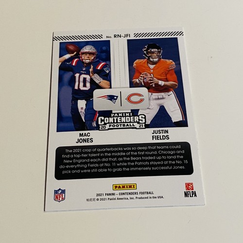 2021 Panini Contenders - Mac Jones/Justin Fields - Round #s - Football Card - Picture 2 of 2