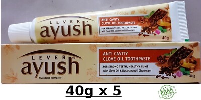 5x Lever AYUSH Anti Cavity Clove Oil Toothpaste 40g