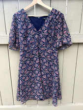 Madewell Orchard Flutter Sleeve Dress Bohemian Floral Cottagecore Girly Sz 10