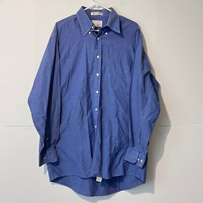 Vintage 70S 80s Enro Mens Shirt Size 17 35-36 Tall Ply Blazer Oxford  Combed