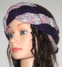 New Crochet Pink Size M (22 Inches) Tunisian Braided Headband Ear Warmer