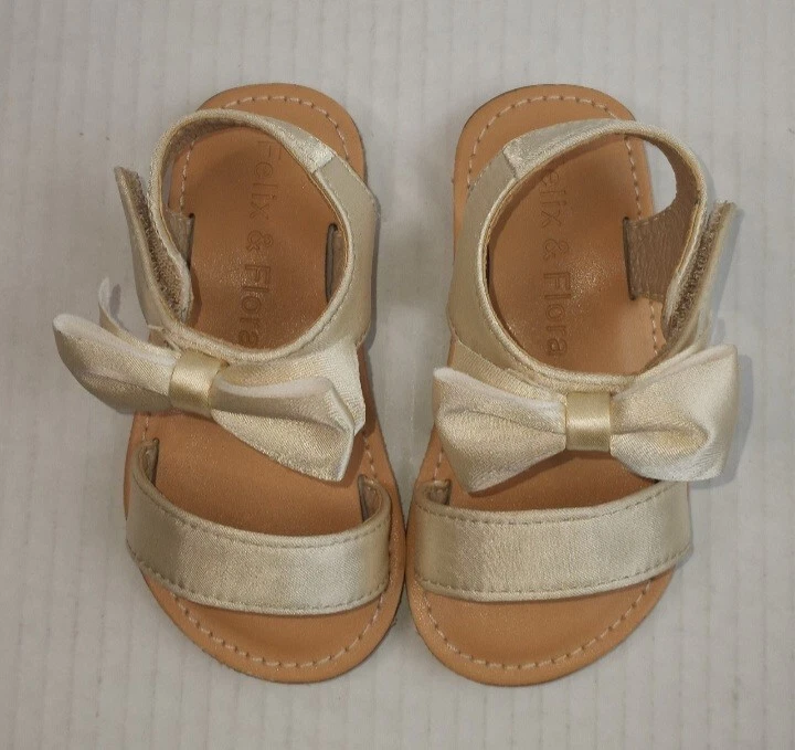 Sandalias Felix & Flora Marfil Satinado Lazo Talla 13,5 cm/7C Foto 3 de 4