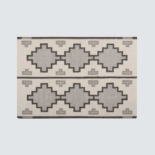 Red Wool Modern Kilim Rug Natural Handmade Navajo Southwest Carpet 8x10 9x12 rug - Picture 7 of 8