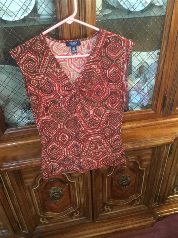 chaps petite small sleeveless top