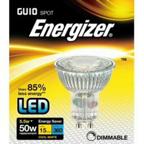 Energizer Dimmable LED Energy Saving Lightbulb, GU10, 5.5 W, Cool White - Picture 1 of 2