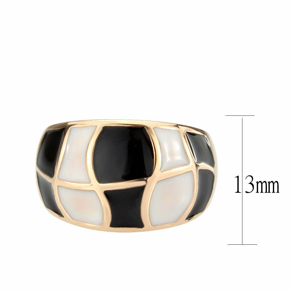 TK3827 - IP Rose Gold(Ion Plating) Stainless Steel Ring with
