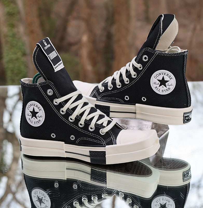 Converse Rick Owens x TURBODRK Chuck 70 Hi Black Size 4.5 Custom