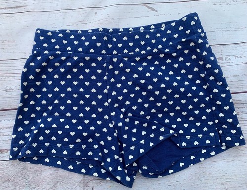Lot of 2 Old Navy Girls Sz 10/12 Large Shorts Blue Heart Print and Floral Print - Picture 5 of 6