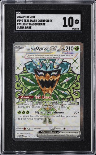 Teal Mask Ogerpon ex graded SGC 10 for sale on eBay