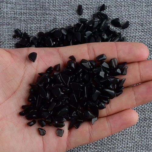 Black Obsidian Crystal Chips BULK 100g-1kg A Grade Natural Gemstone Mini Crystal - Picture 11 of 12