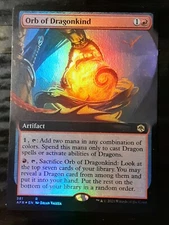 Orb of Dragonkind Extended Art FOIL , Adventures For R, NM , MTG ,FREE SHIPPING
