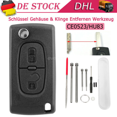 Custodia Chiave Pieghevole Per Peugeot 207 307 308 407 3008 5008 – Xukey Nero