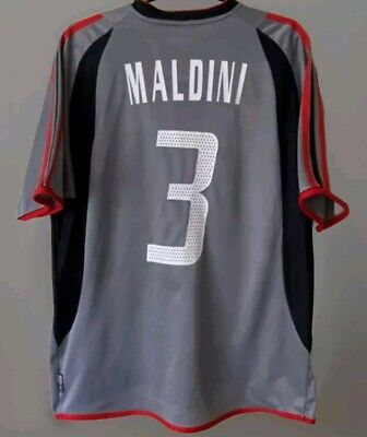 Paolo Maldini AC Milan 2002-2003 AWAY Italy Adidas soccer Paolo Maldini AC Milan 2002-2003 AWAY Italy Adidas soccer