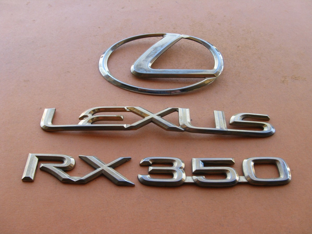 07 08 09 LEXUS RX RX350 REAR LID GOLD EMBLEM LOGO BADGE SYMBOL