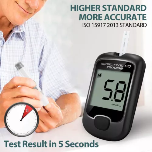 Blood Glucose Monitor Diabetes Testing Kit Blood Sugar Tester With 50 Test Strip - Picture 11 of 15