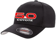 Ford Mustang 5.0 Coyote Logo Design Flexfit 6277 Hat Cap