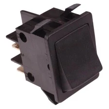 210B5NN Black On-Off Rectangle Rocker Switch DPST 16A 250VAC