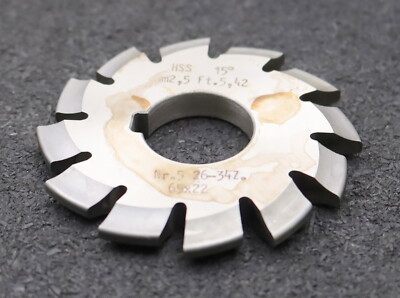 DOLD Zahnformfräser m= 2,5mm No. 5 für Z= 26-34 EGW 15° gear profile cutter