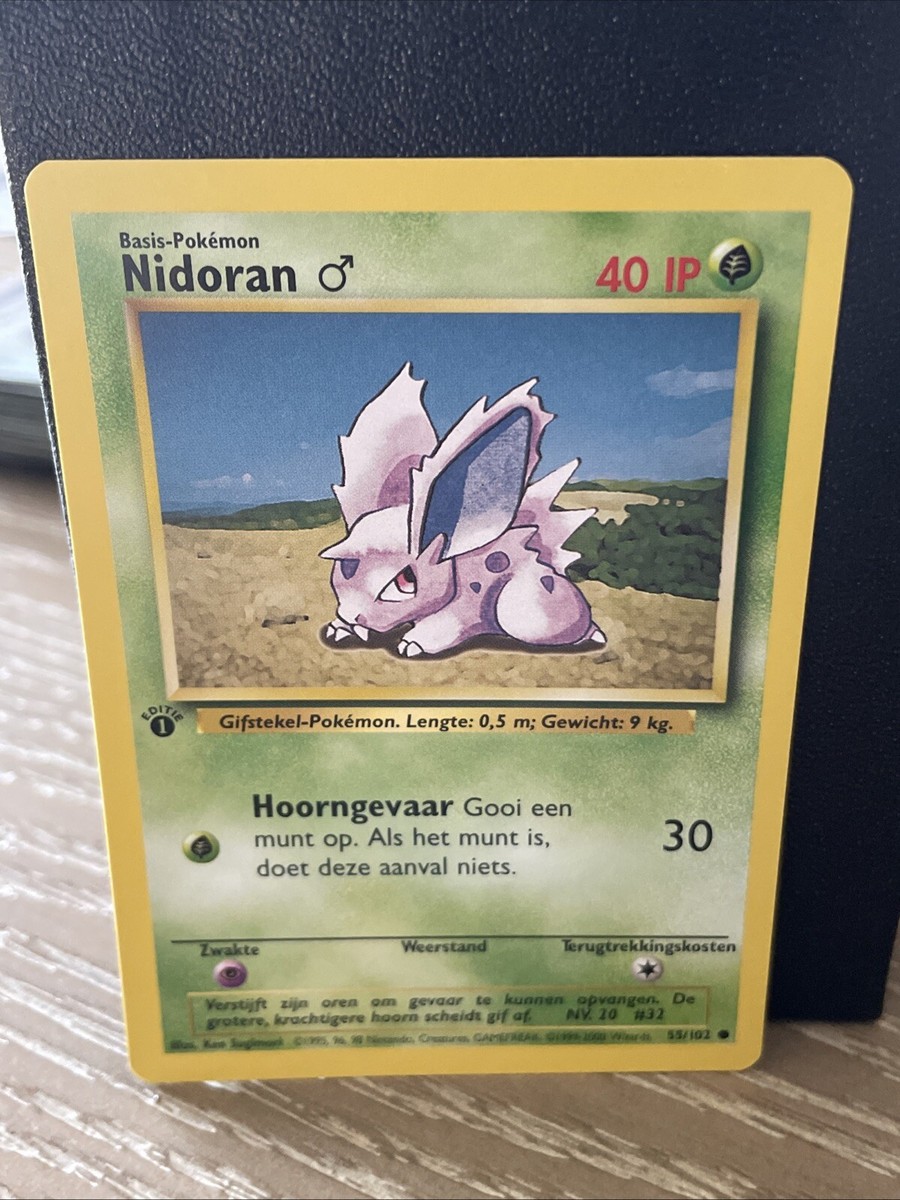 dutch first edition pokemon cards Jungle Mankey (1st Edition) #55/64 Trading Card Rotterdam Comics Nidoran 55/102 1st Edition Base
