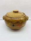 Vintage McCoy U.S.A. 6-1/2" Diameter Soup Pot Tureen With Lid Tan Painted Design