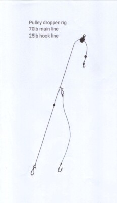 Cod Pulley Rig 4 X Sea fishing pulley dropper cod rig's made in 4/0 Aberdeen hook's ...
