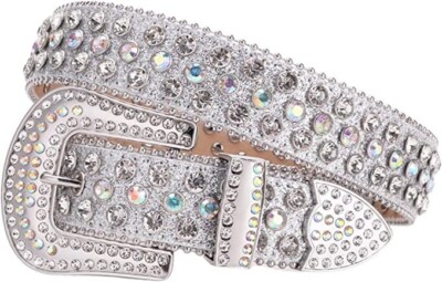 Full Rhinestone Crystal Studded Belt for Jeans Dresses DBFBDTU Western Rhinestones Belts Punk Cowboy Crystal  main image 4