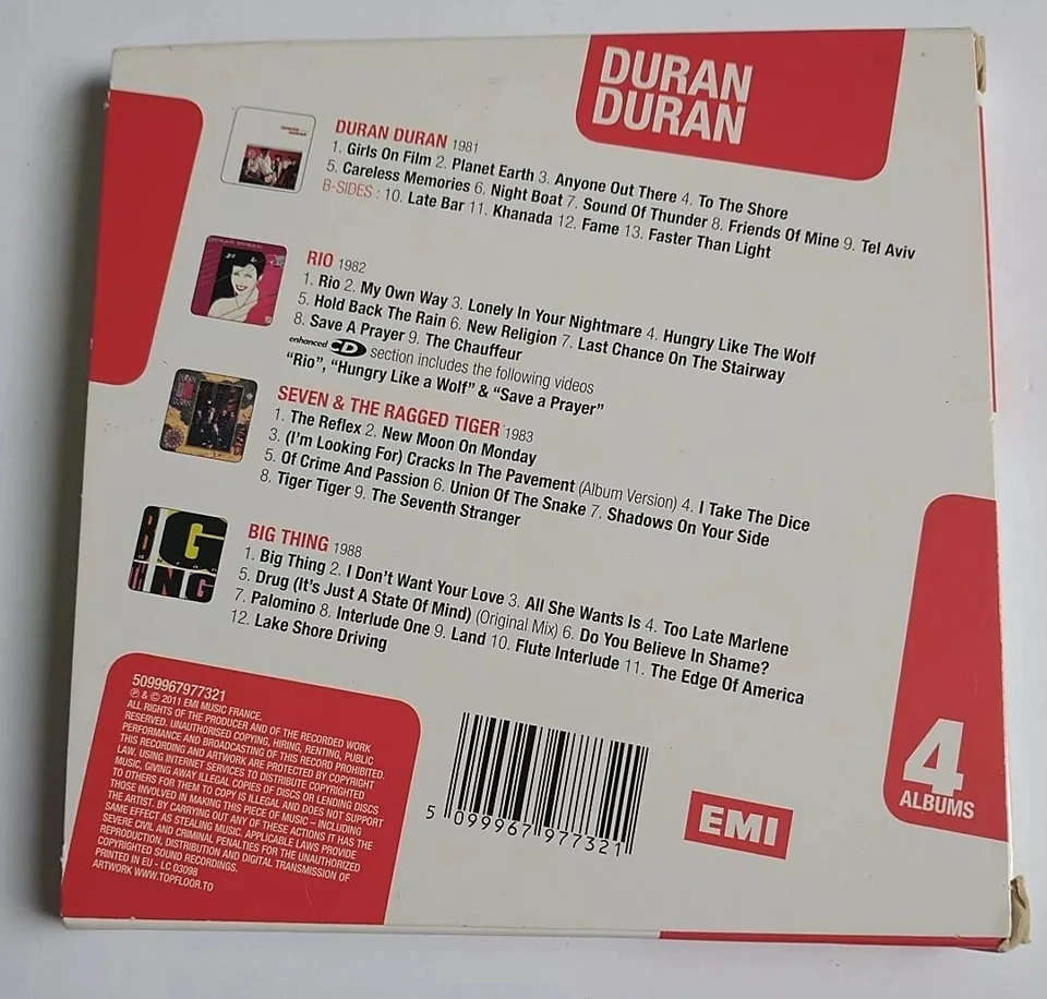 Duran Duran 4 Albums EMI out of print! - Image 2 of 4