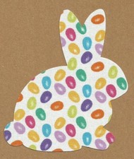 Tela de conejo de Pascua de gelly bean plancha sobre apliques