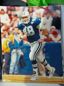 Daryl Johnston Dallas Cowboys Original Autographed Football Photo