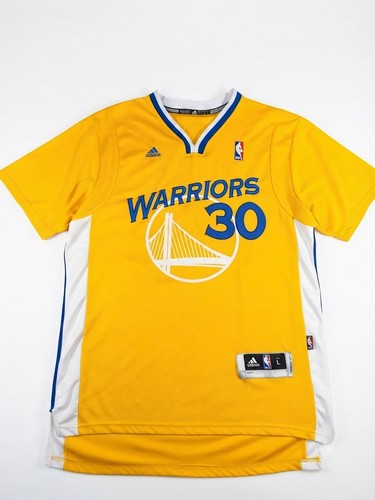 Adidas Golden State Warriors #30 Stephen Curry NBA Basketball Jersey Gold Size L