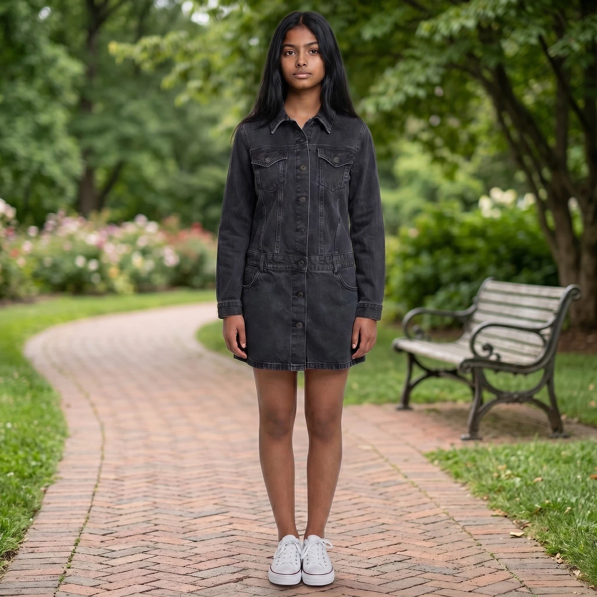 cotton jacket dress for women Brown cotton dress with attached jacket