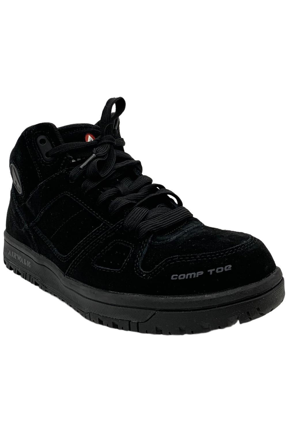 Airwalk Mens Composite Toe Mongo Industrial Sneaker Black