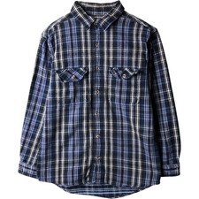 Used FIELD AND STREAM long-sleeved flannel check shirt men's size M equivalent