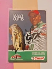 03' Outdoor Collection BOBBY CURTIS (auto) Pro Bass card Castrol free ship