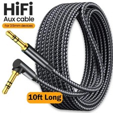 3.5mm Aux Audio Cable 90-Degree Right-Angle Male to Male