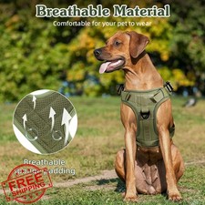 VavoPaw Tactical Dog Harness M No Pull Reflective Service K9 Army Green