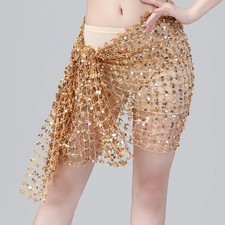 Hip Scarf Sequins Belly Dance Belt Oriental Dance Shawl Rectangle Bellydancing