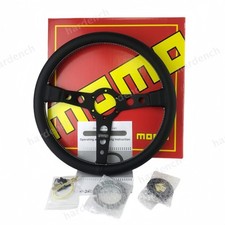 Brand New Momo Prototipo Steering Wheel Heritage Black Genuine Leather 350mm