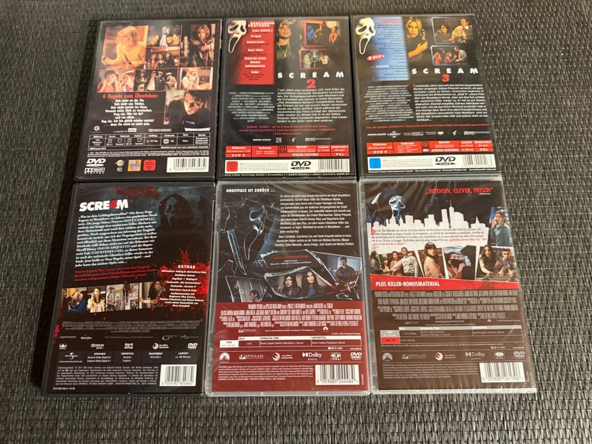 Scream 1-6 | 7-DVD-Set | FSK 18 | DVD 433 | eBay.de